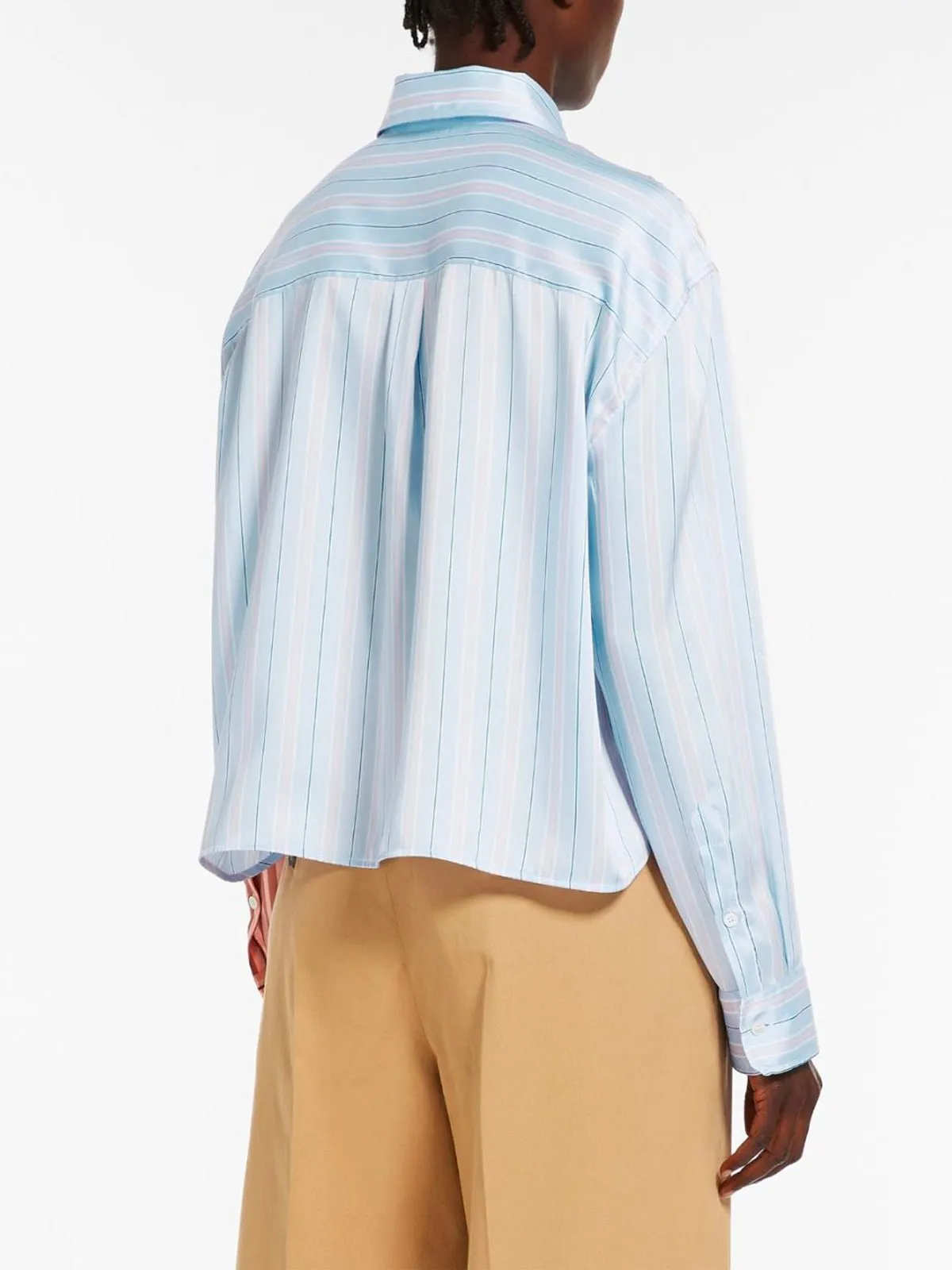 Camicia Suez twill righe cielo