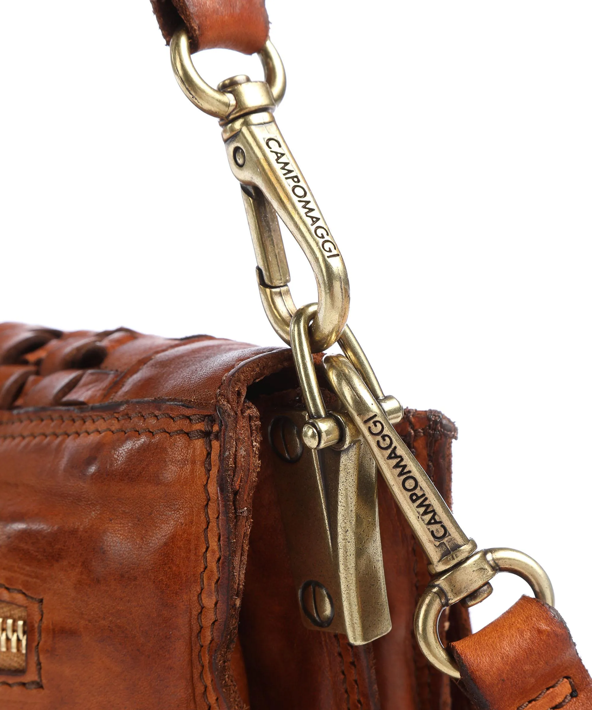  Campomaggi Prestige Borsa a spalla pelle di vacchetta finemente grana cognac  