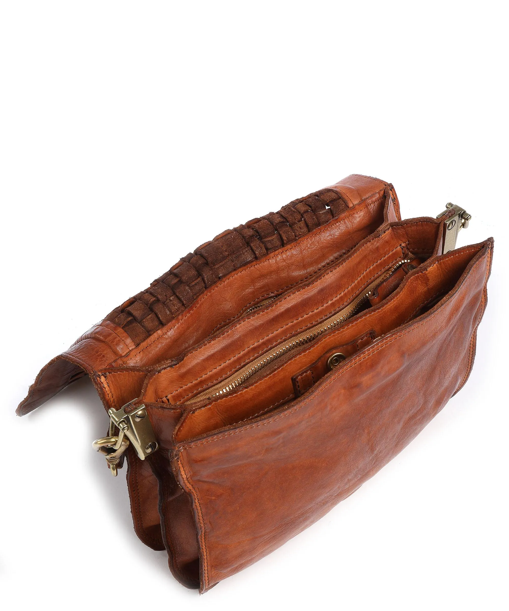  Campomaggi Prestige Borsa a spalla pelle di vacchetta finemente grana cognac  