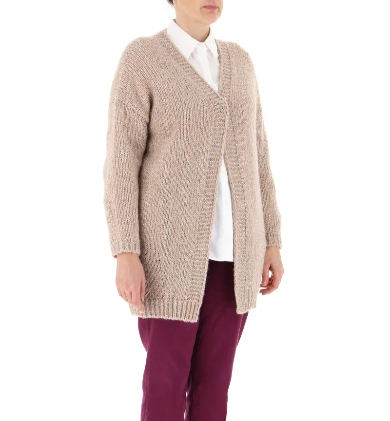 Cardigan con inserti