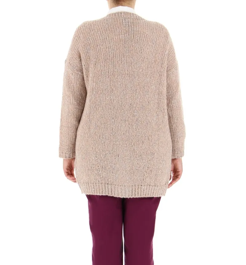 Cardigan con inserti