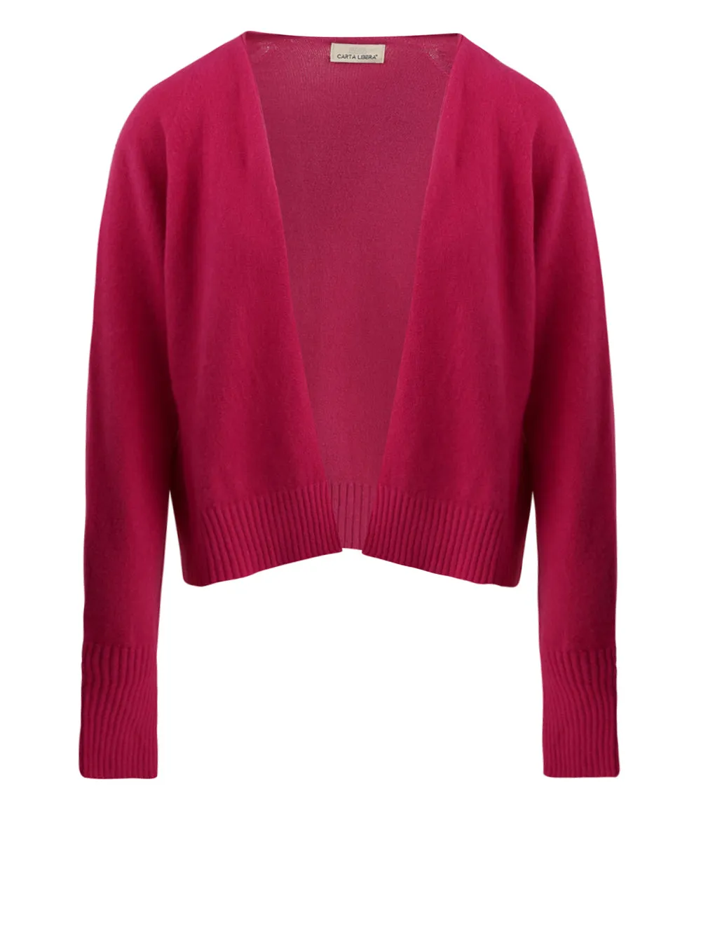 Cardigan Donna granato con orli a costine