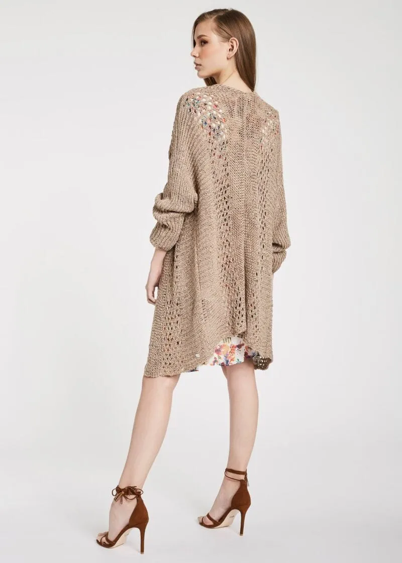 Cardigan in maglia tricot
