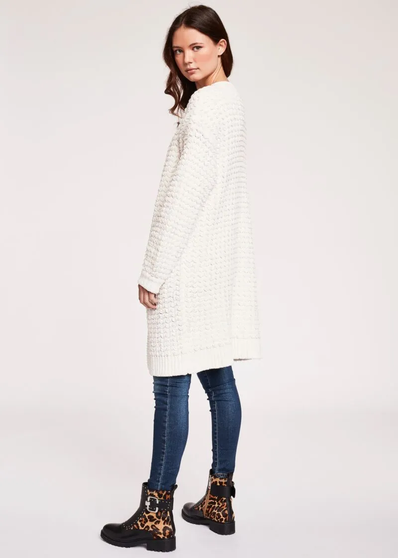 Cardigan lungo ricamato