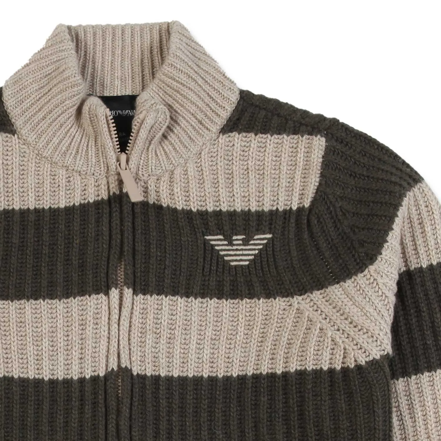 Cardigan Lupetto Militare A Strisce Bambino E Teen