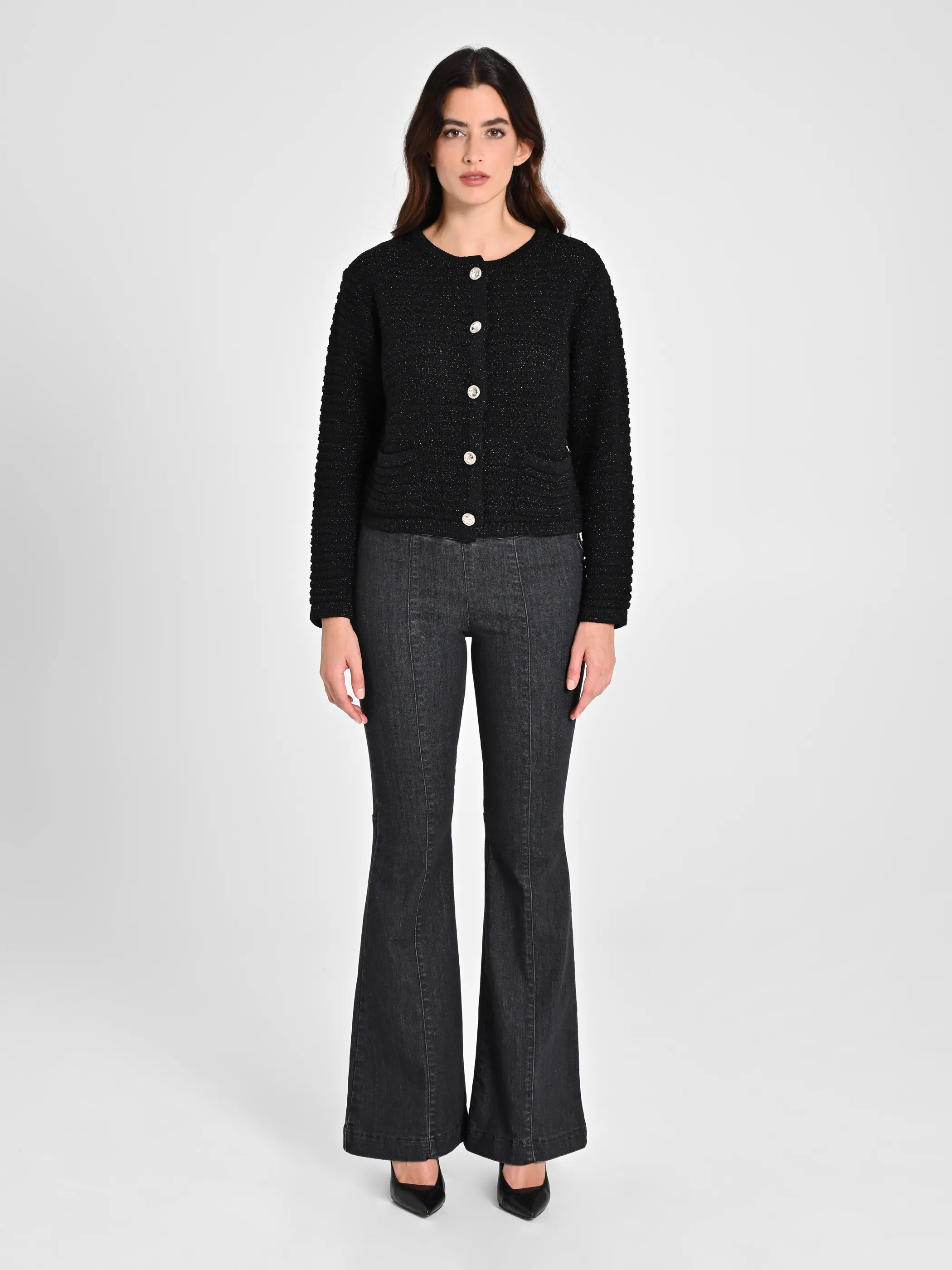      Cardigan Lurex Argento     