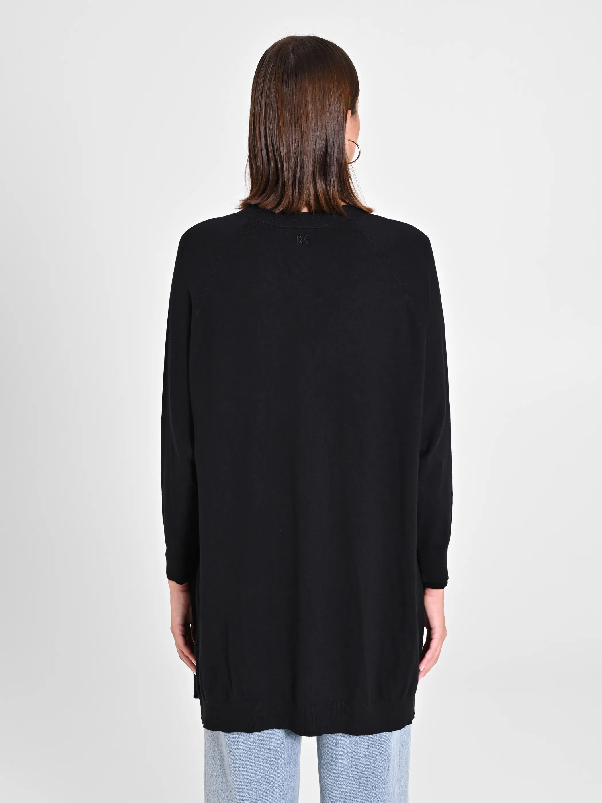      Cardigan Nero in Maglia     
