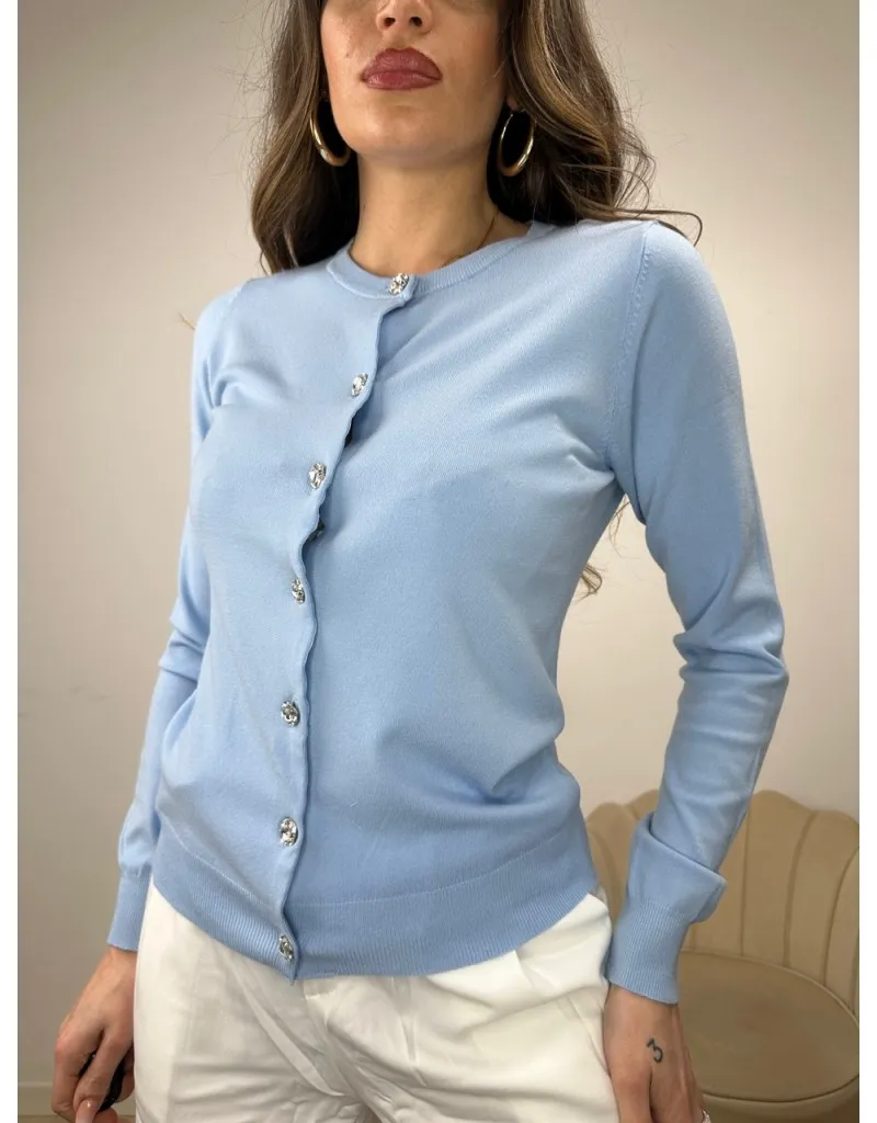 CARDIGAN PRIMAVERILE JESSY AZZURRO