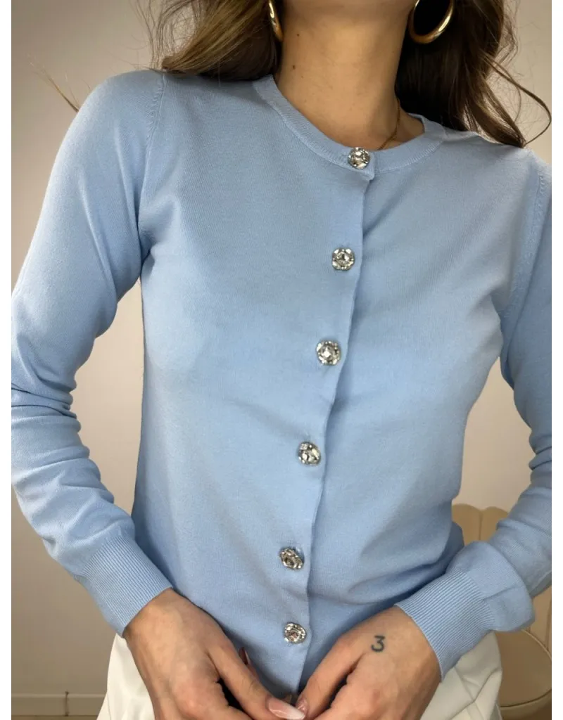 CARDIGAN PRIMAVERILE JESSY AZZURRO