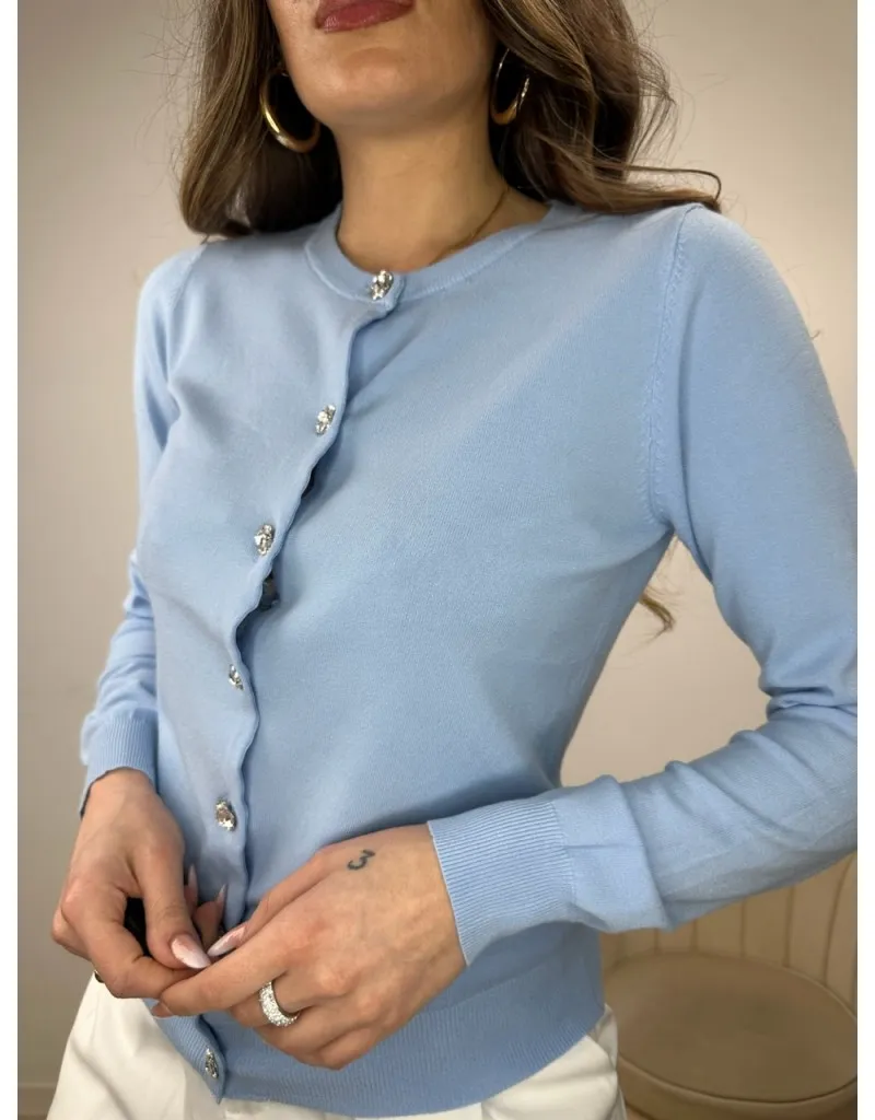 CARDIGAN PRIMAVERILE JESSY AZZURRO