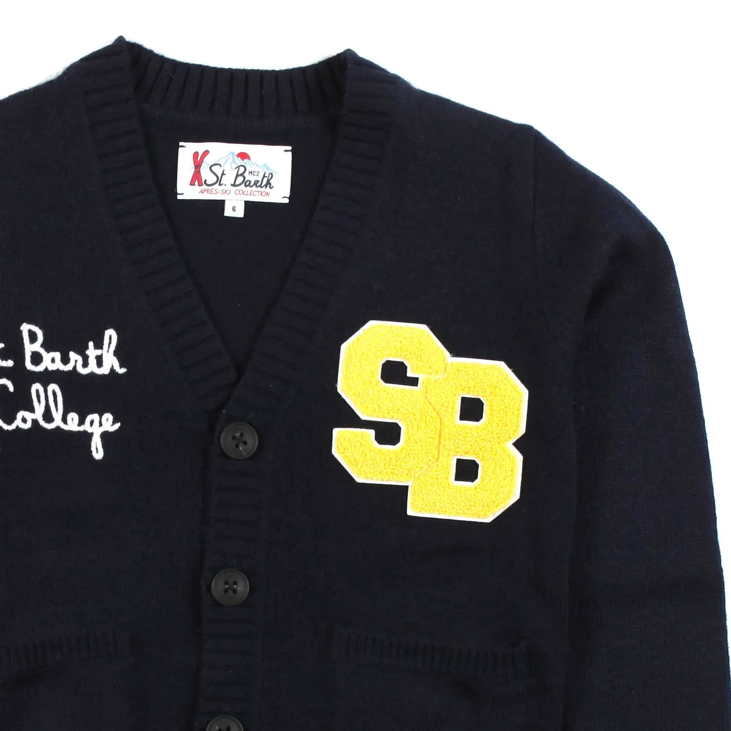 Cardigan Varsity Blu Navy Bambino E Teenager