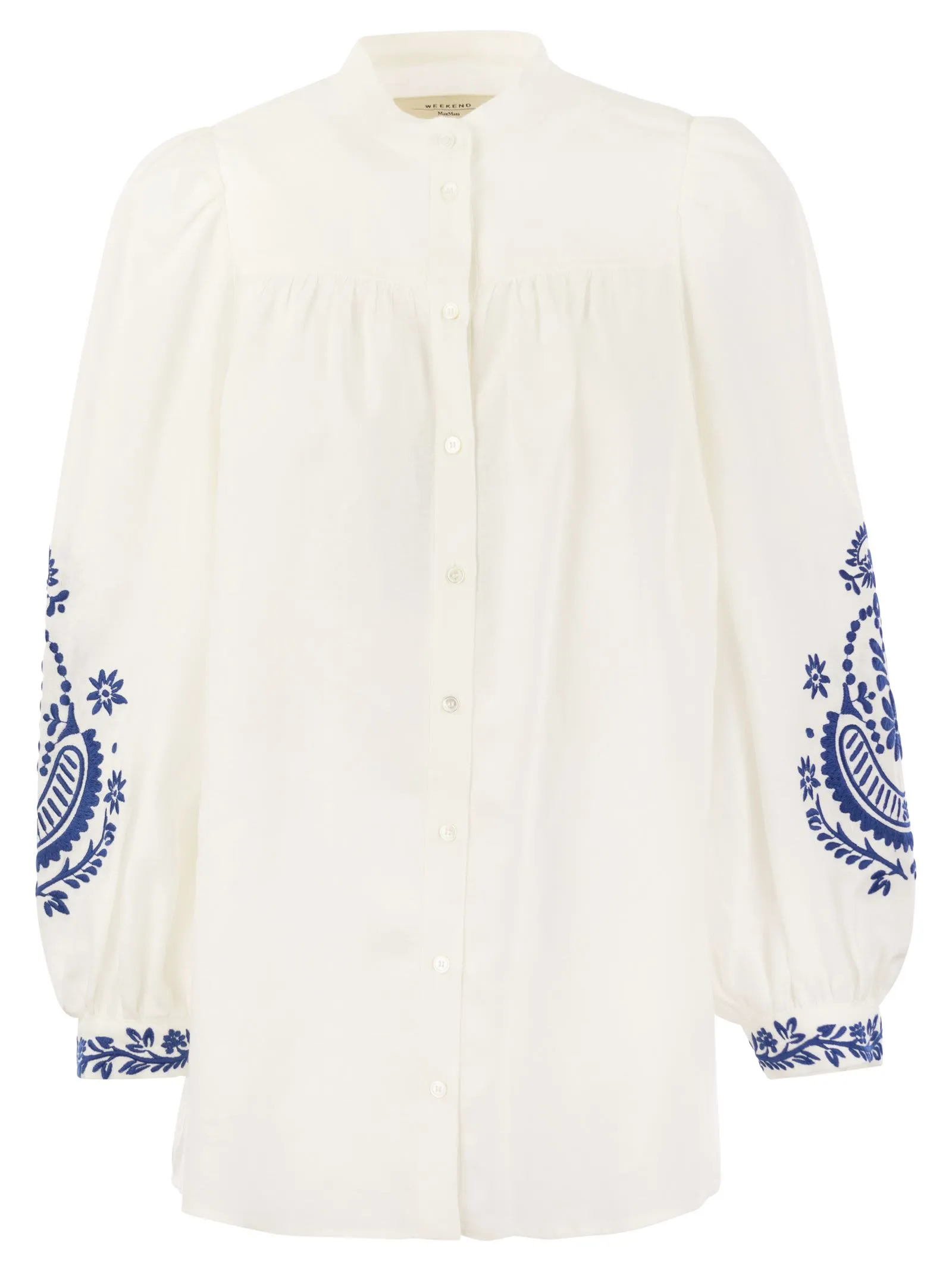 CARNIA – Linen cloth shirt with embroidery