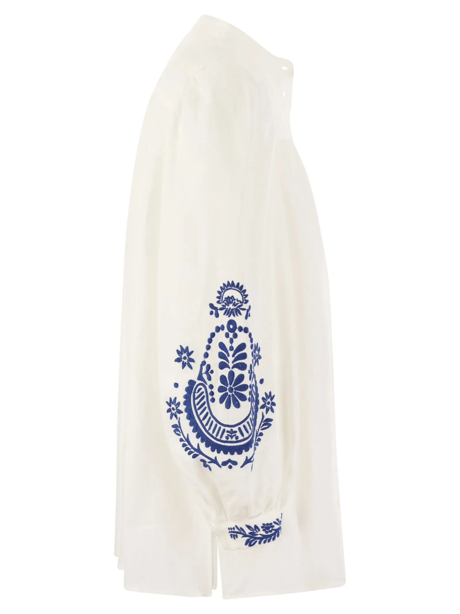 CARNIA – Linen cloth shirt with embroidery