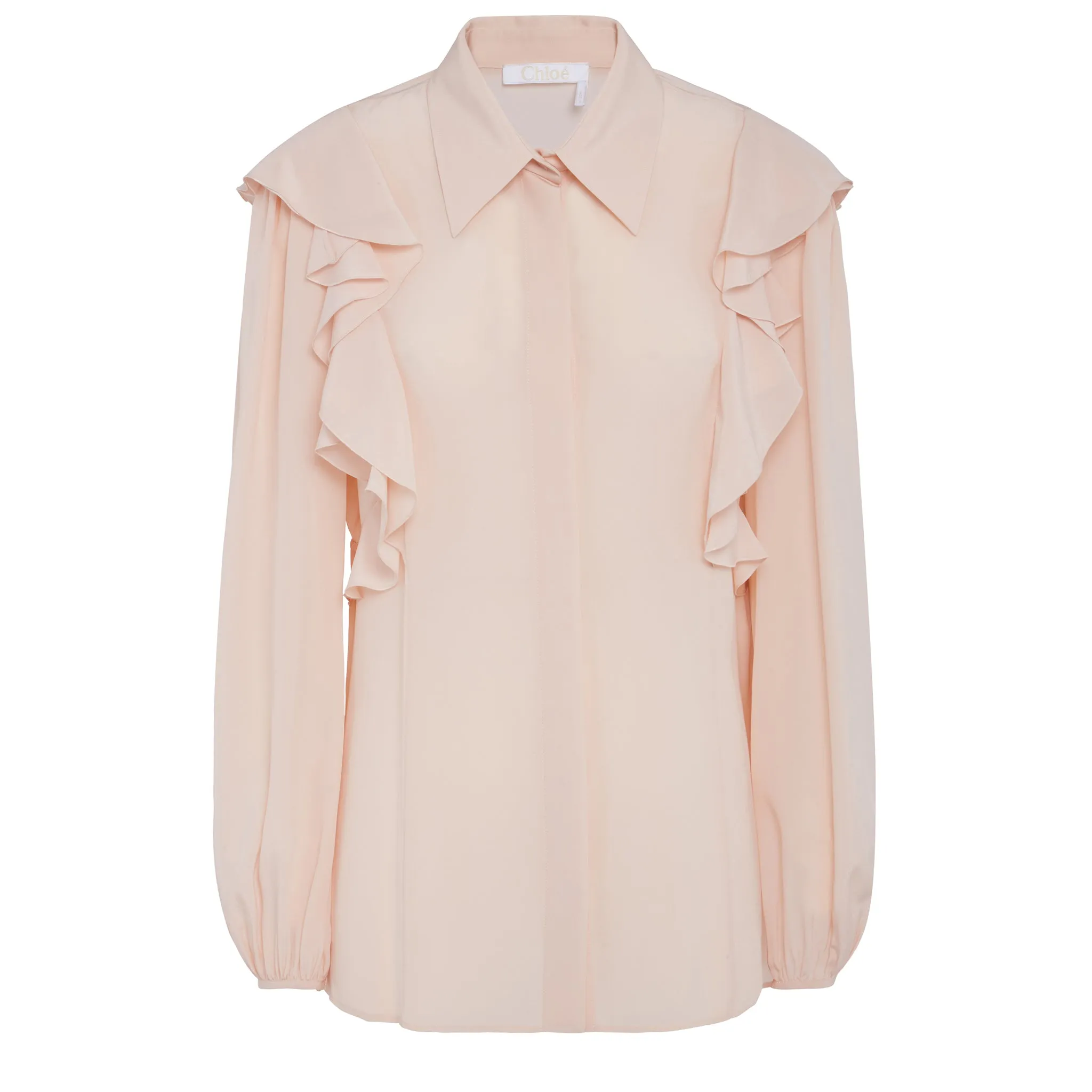 CHLOE  Camicia in seta rosa