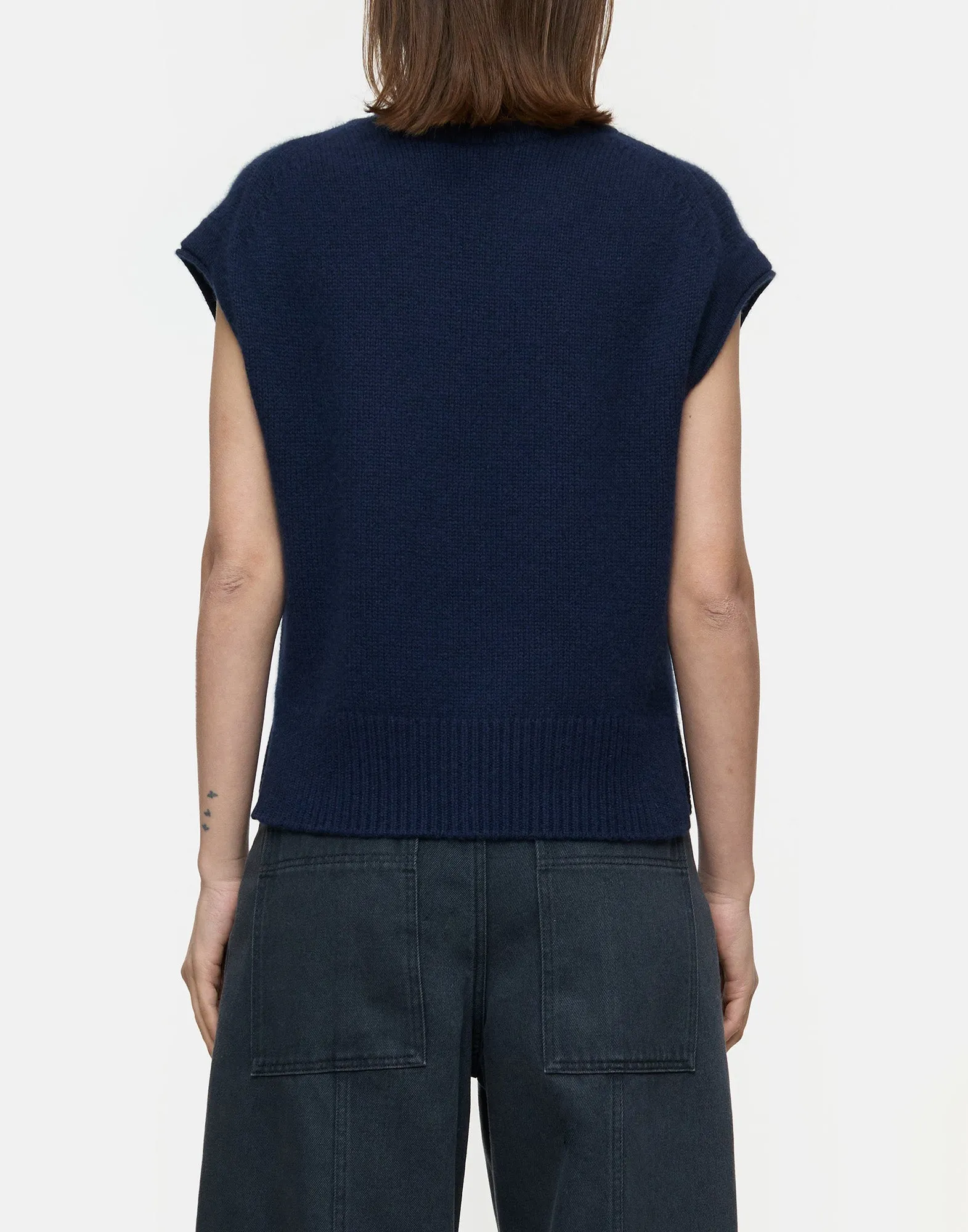 CLOSED Gilet in Cashmere Blu Notte