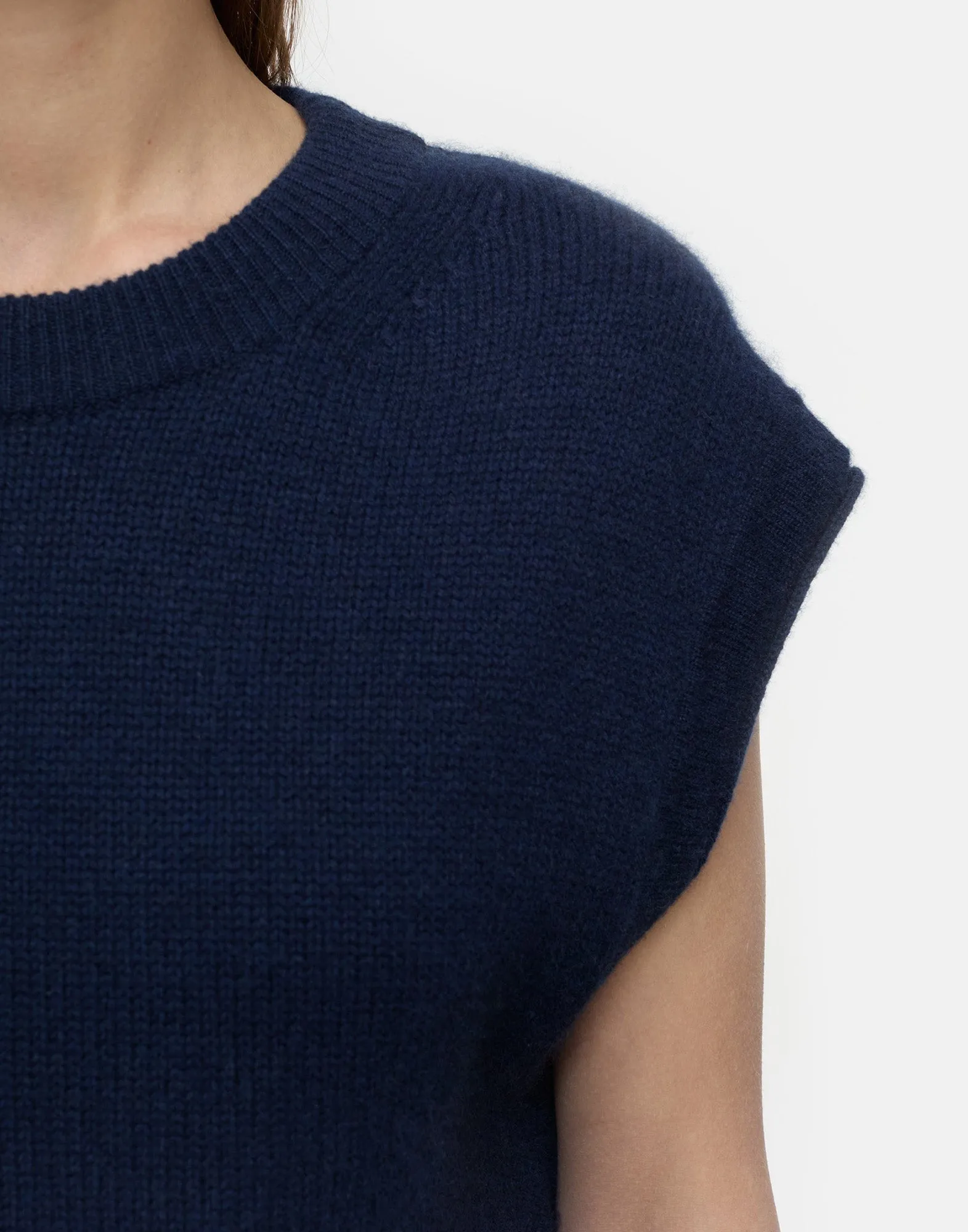 CLOSED Gilet in Cashmere Blu Notte