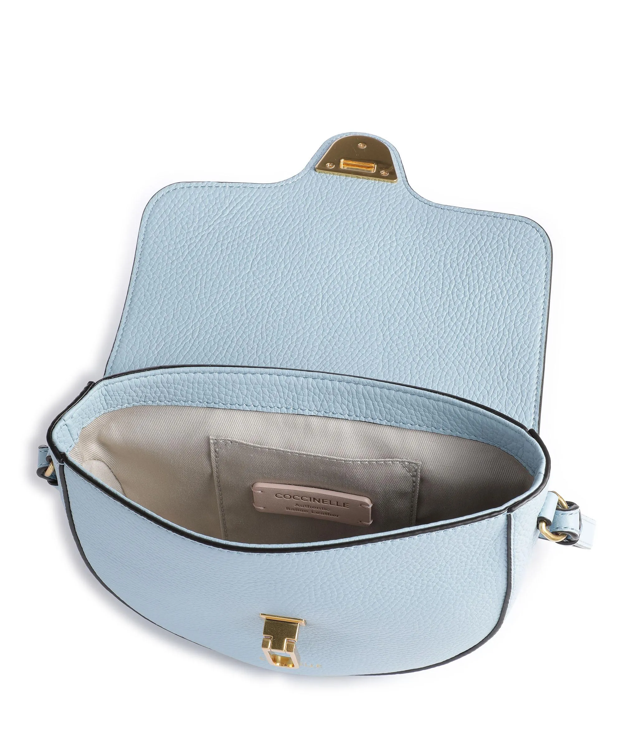  Coccinelle Beat Soft Borsa a tracolla pelle granulata acqua  