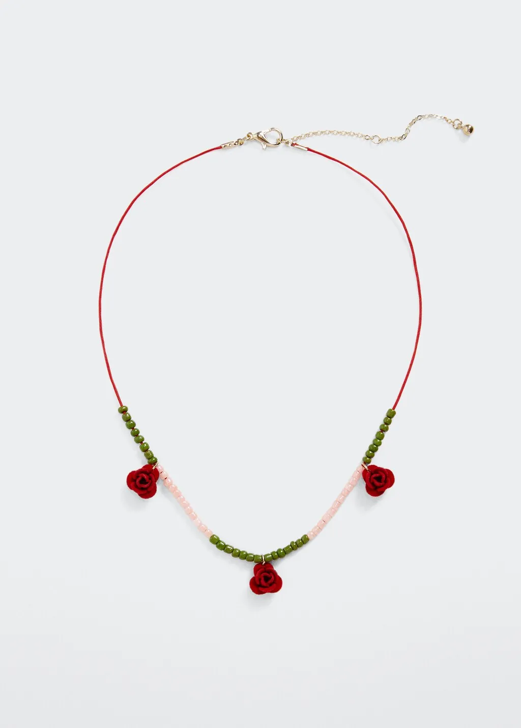 Collana perline fiori