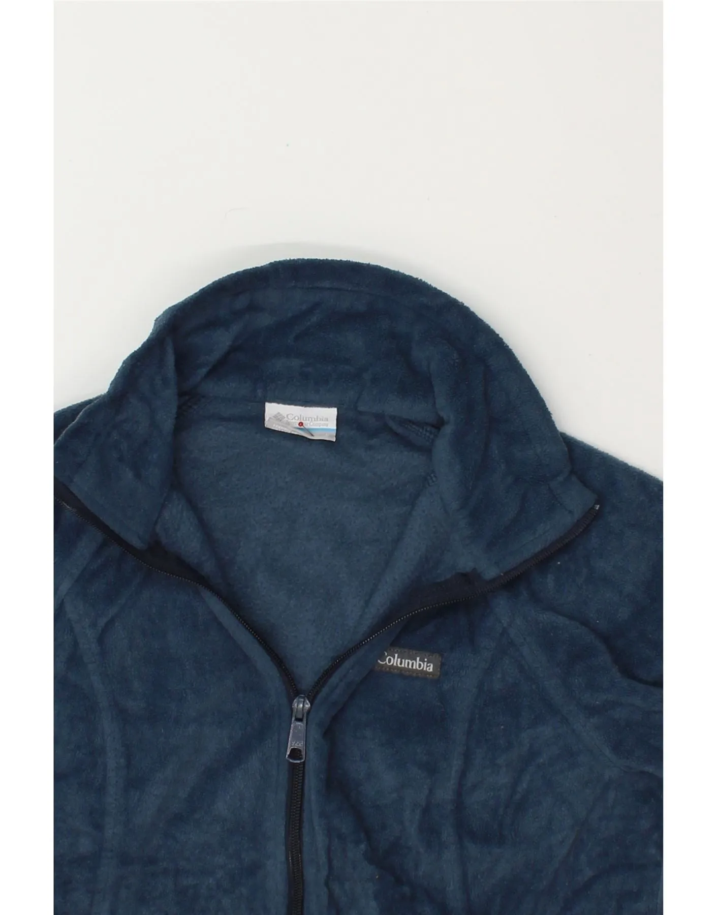 COLUMBIA Womens Fleece Jacket UK 10 Small Navy Blue Polyester
