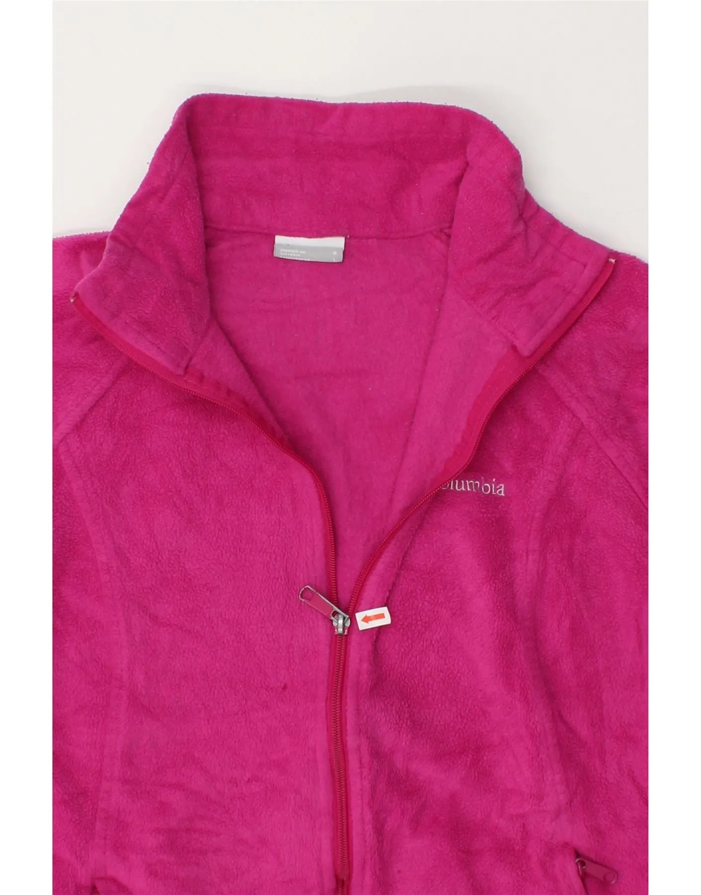 COLUMBIA Womens Fleece Jacket UK 16 Large Pink Polyester