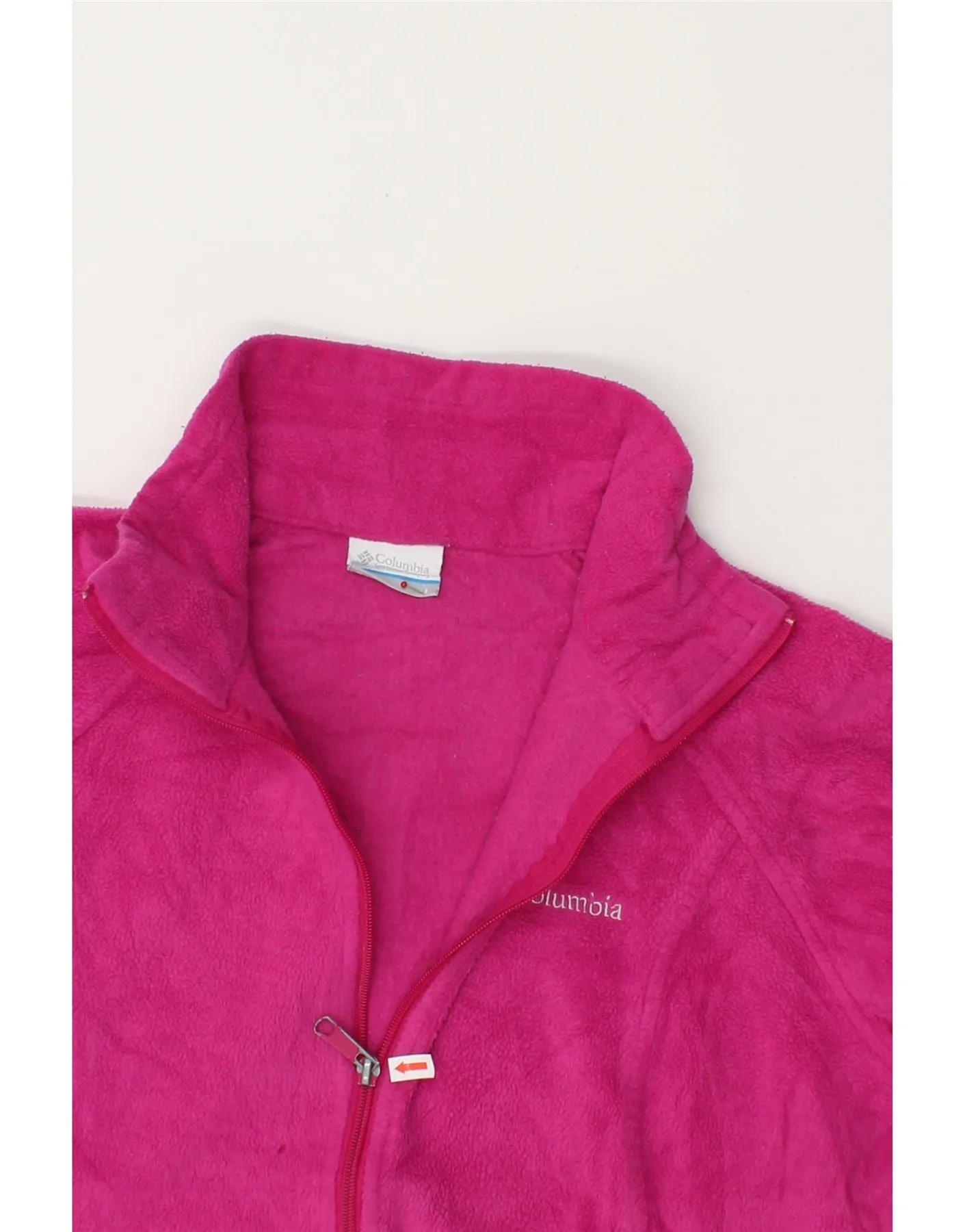 COLUMBIA Womens Fleece Jacket UK 16 Large Pink Polyester