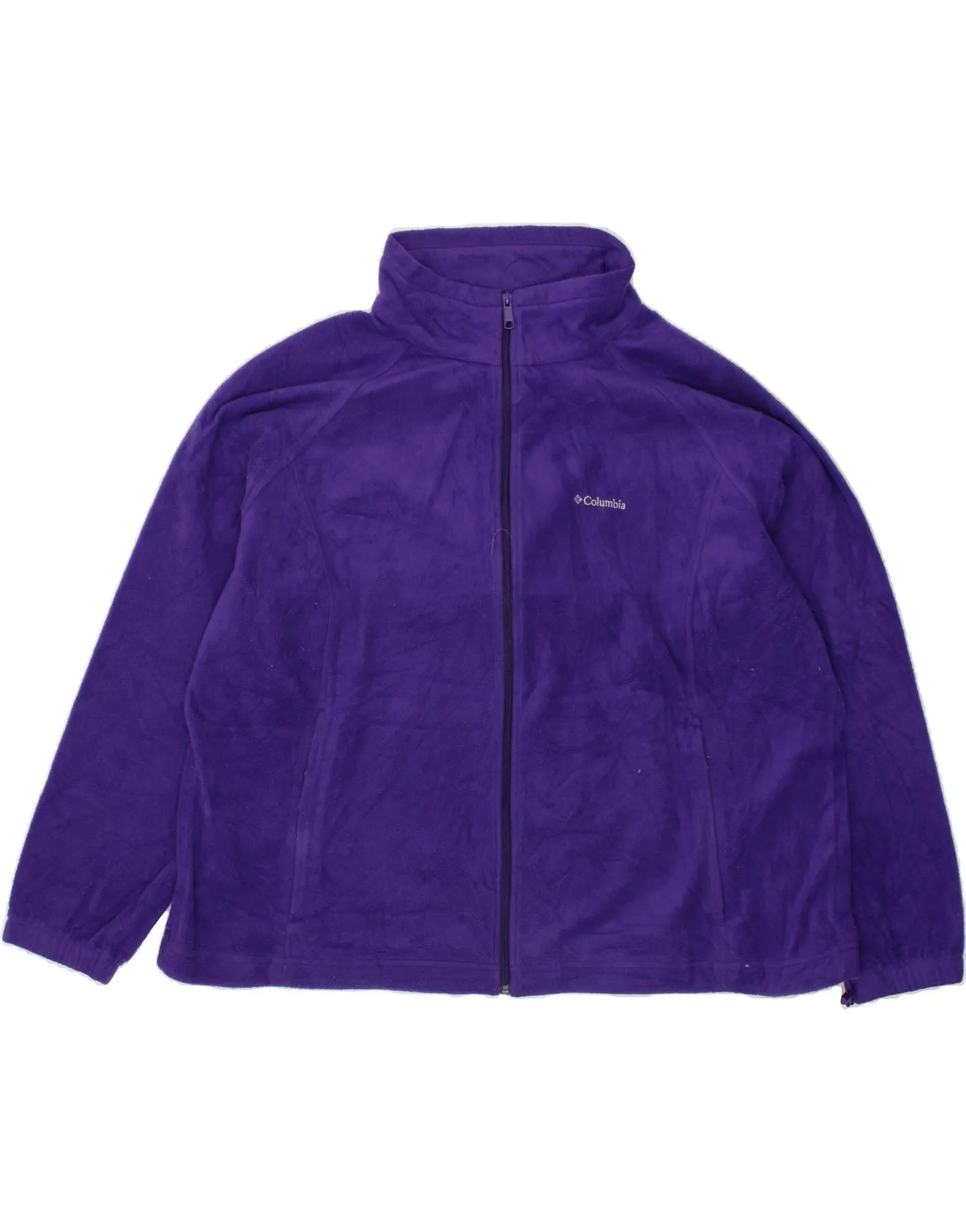 COLUMBIA Womens Fleece Jacket UK 22 3XL Purple Polyester