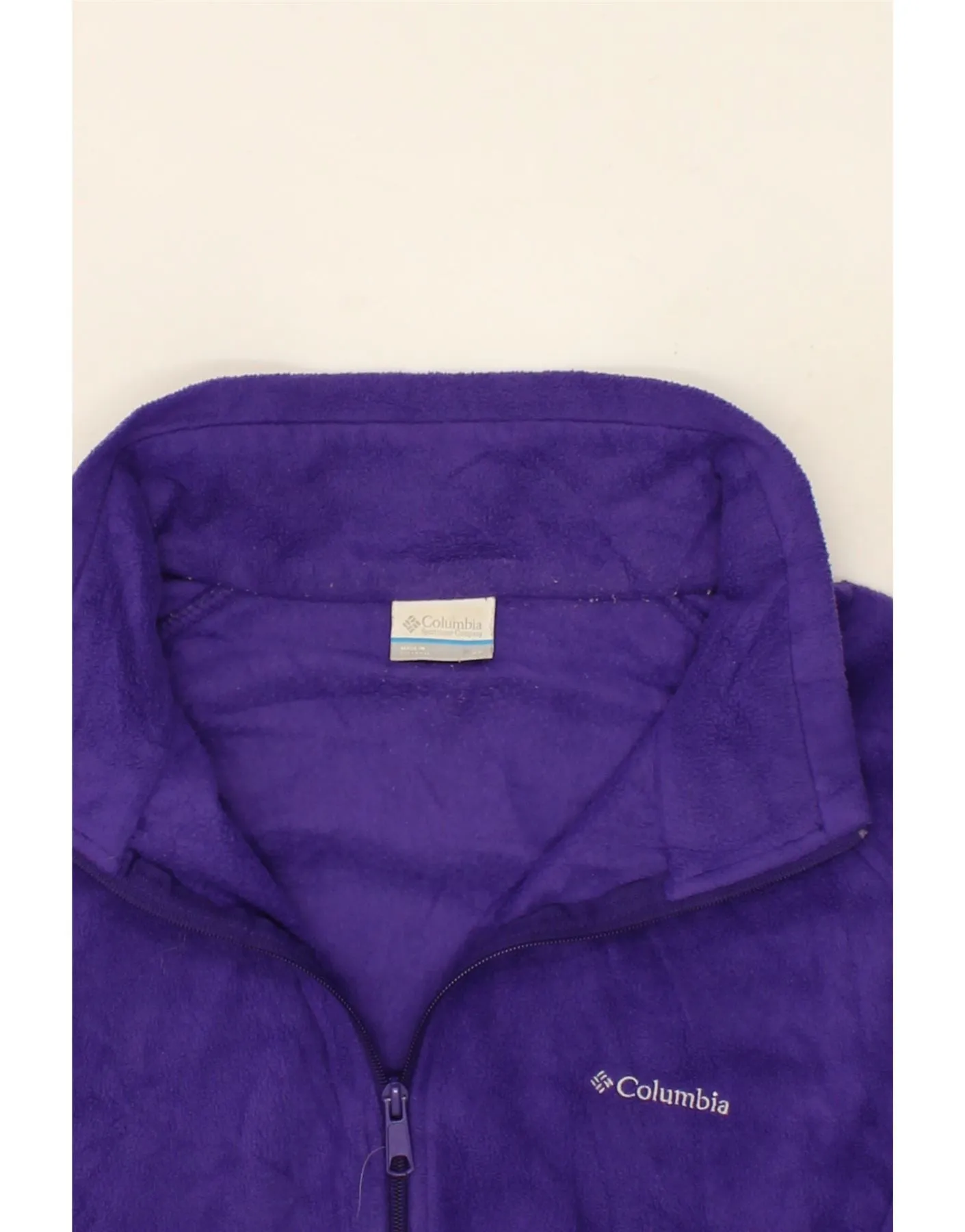 COLUMBIA Womens Fleece Jacket UK 22 3XL Purple Polyester