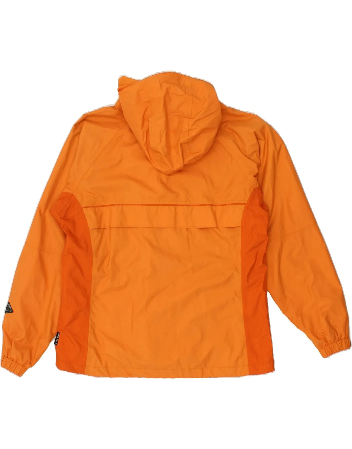 COLUMBIA Womens Hooded Rain Jacket UK 18 XL Orange Polyester