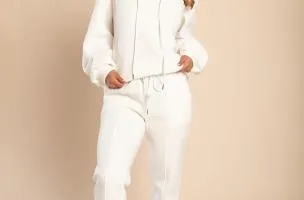 Completo tuta in cotone, bianco