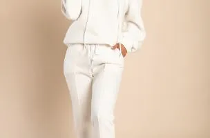 Completo tuta in cotone, bianco