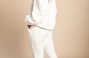 Completo tuta in cotone, bianco