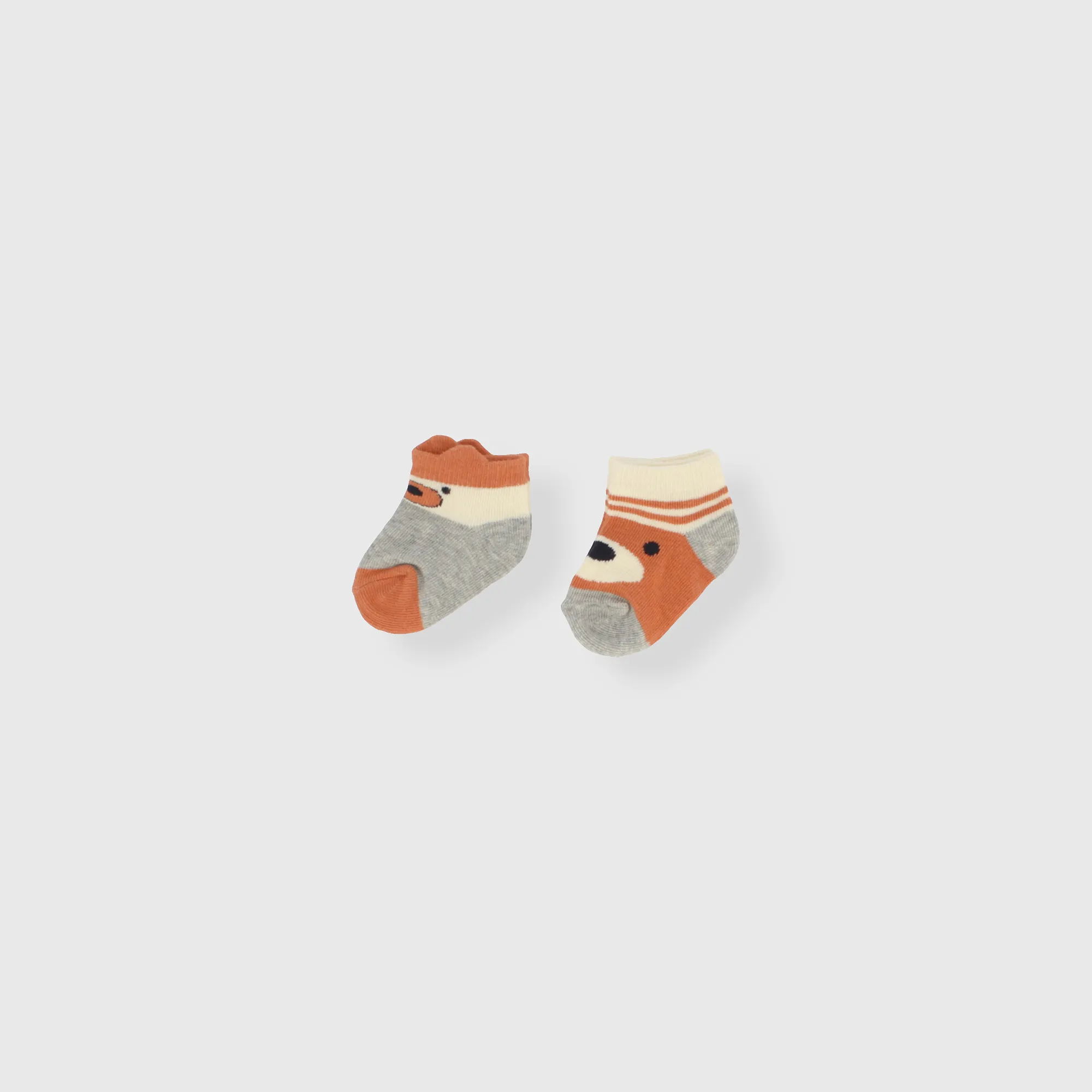 Confezione da due paia di calzini da neonato, BEIGE            
