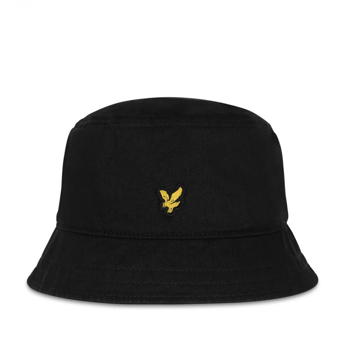 Cotton Twill Bucket Hat, Nero