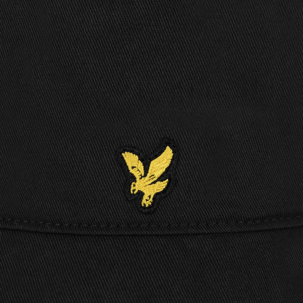 Cotton Twill Bucket Hat, Nero