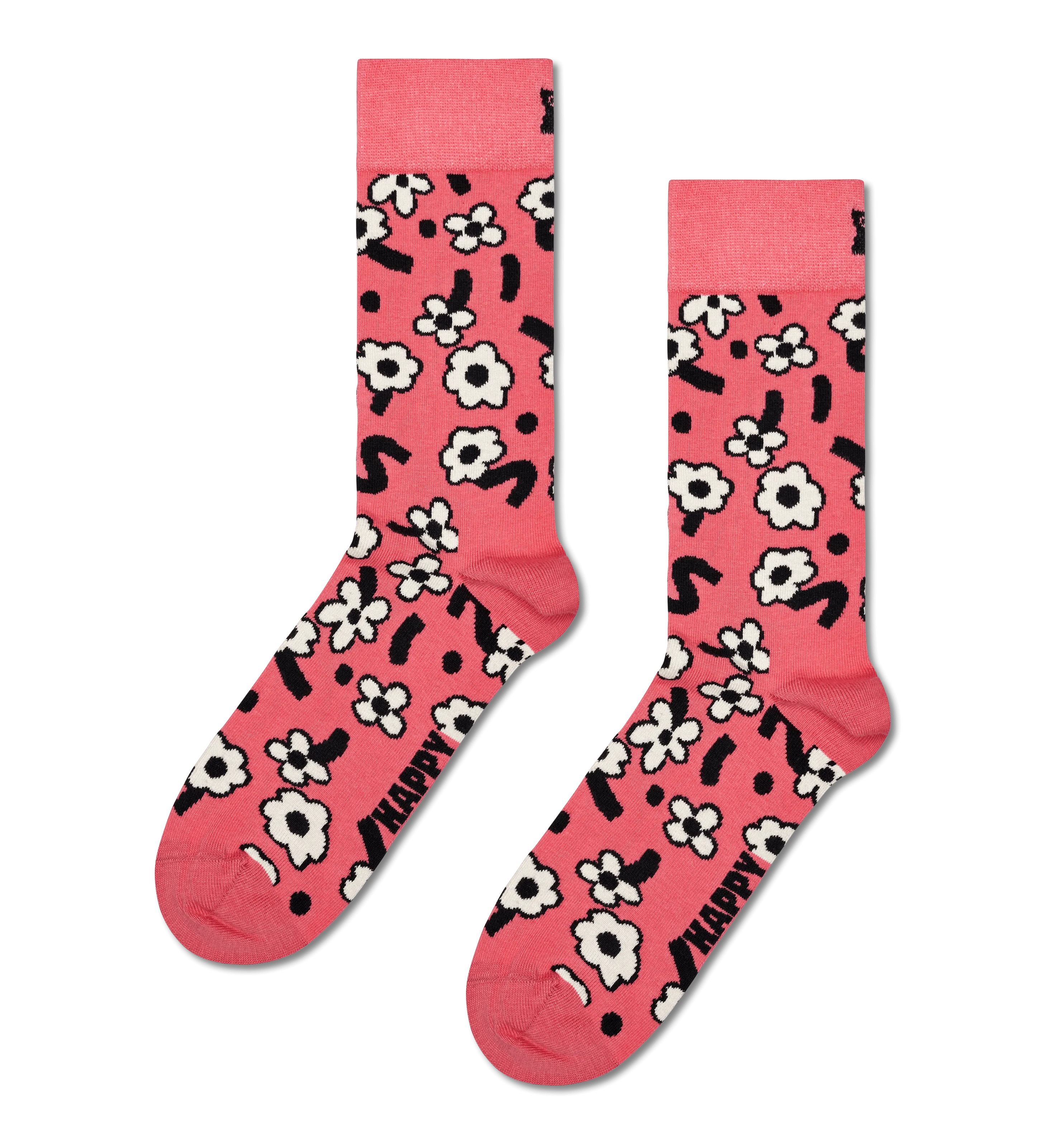 DANCING FLOWER SOCK DARK PINK