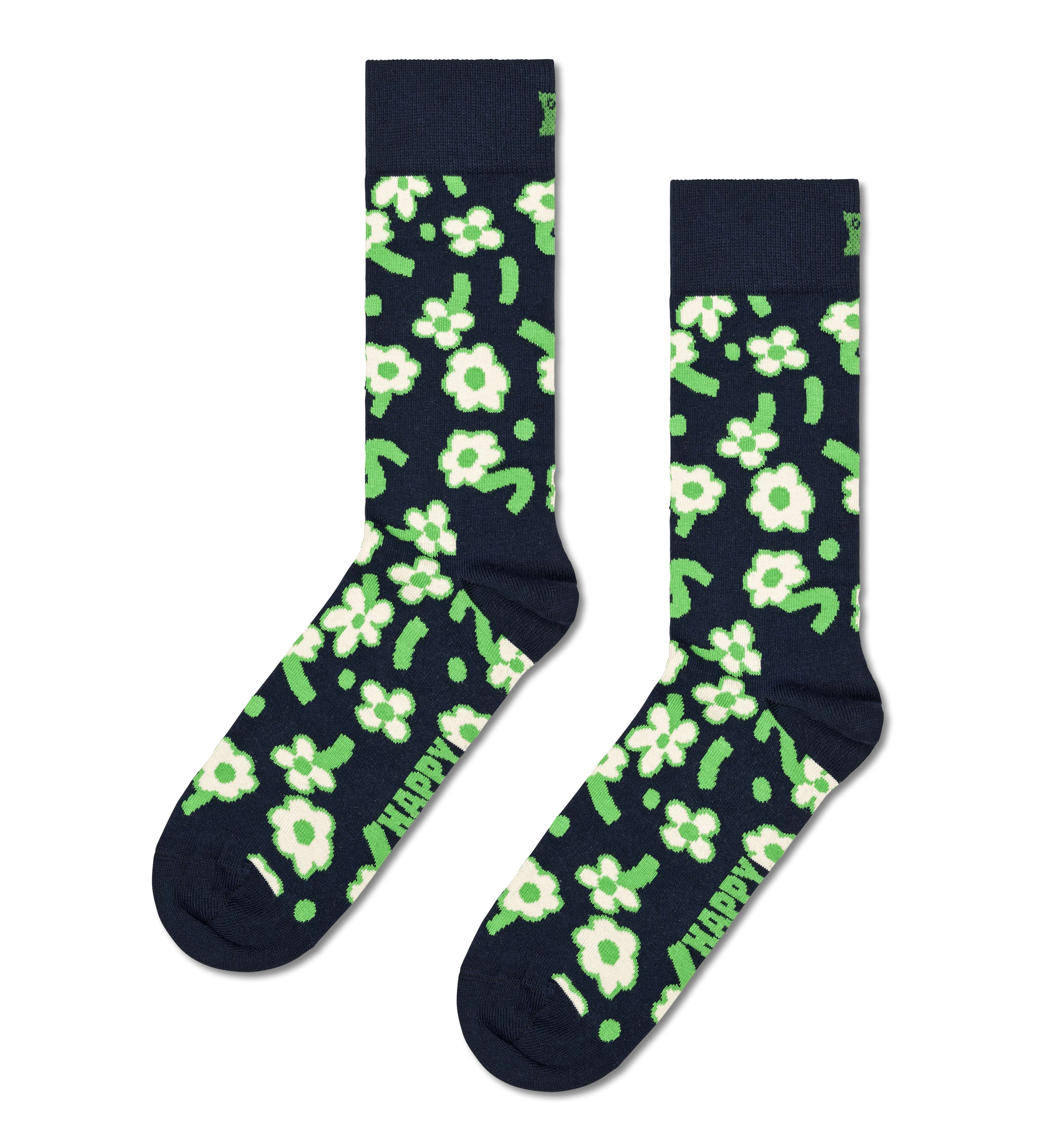 DANCING FLOWER SOCK NAVY