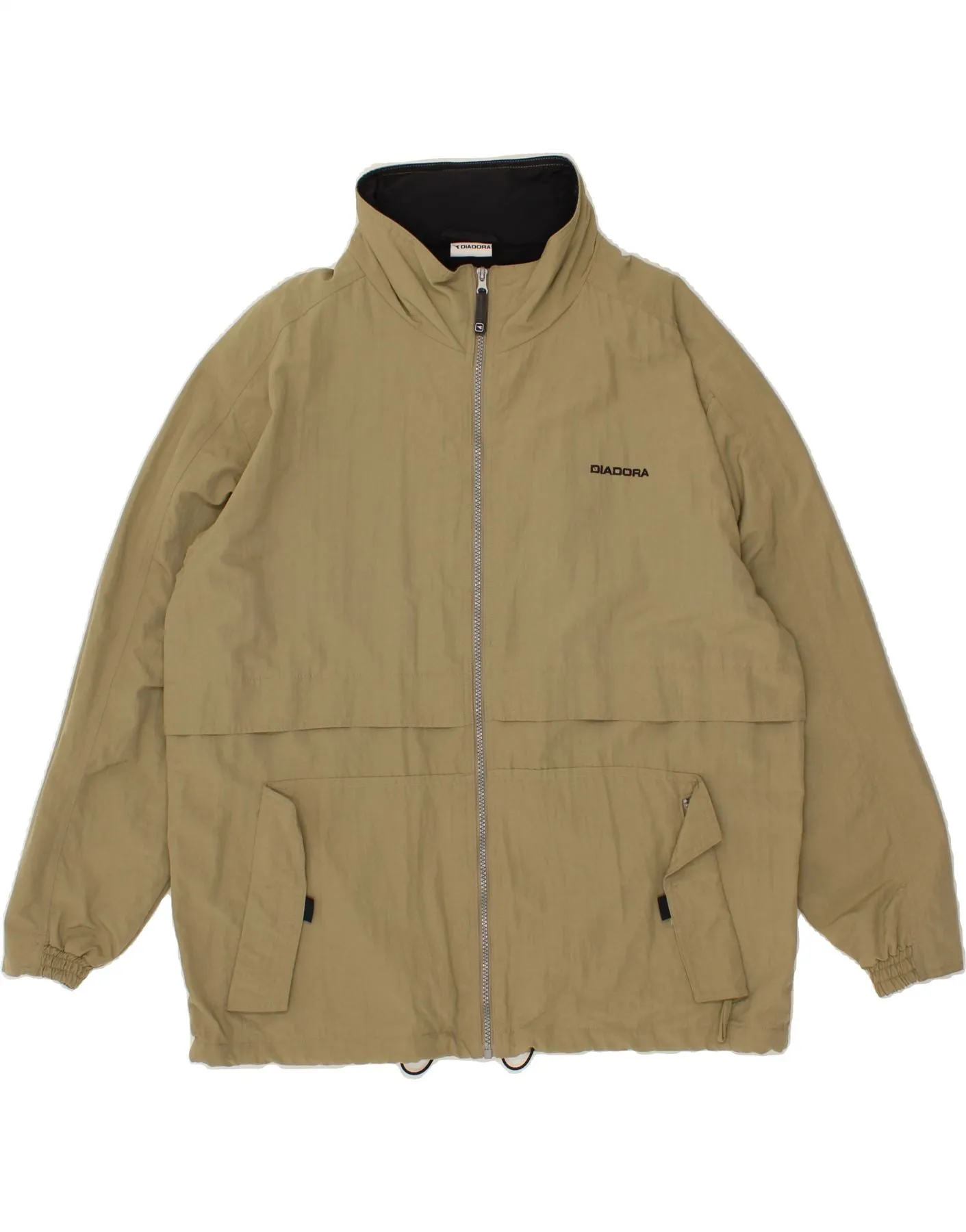 DIADORA Mens Rain Jacket UK 40 Large Beige Polyamide