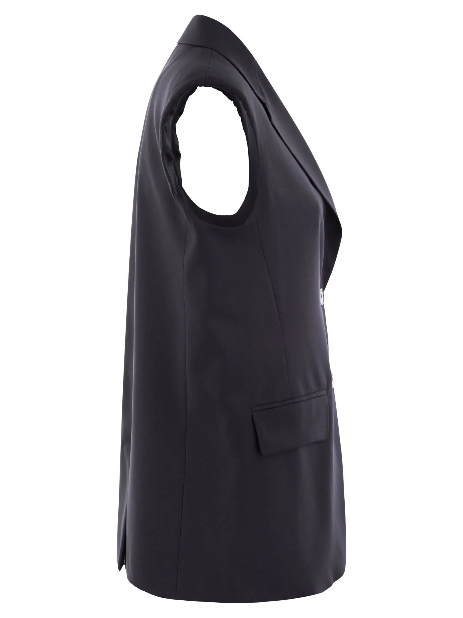 DONNA – Gilet in tela di lana stretch