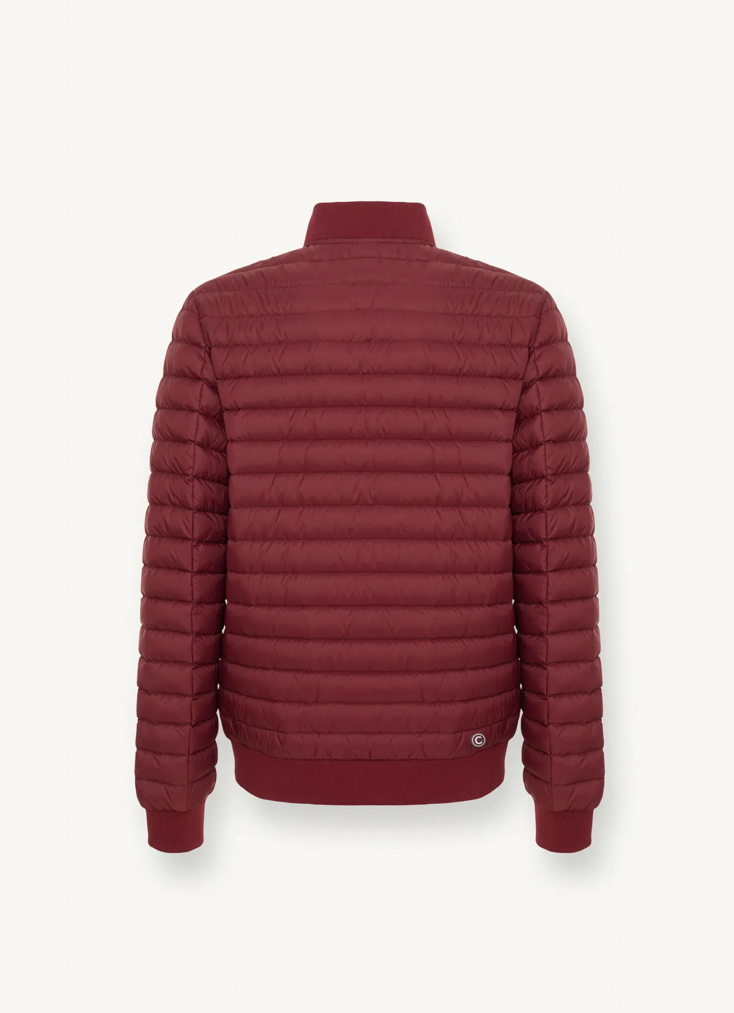 Down bomber jacket with knit details