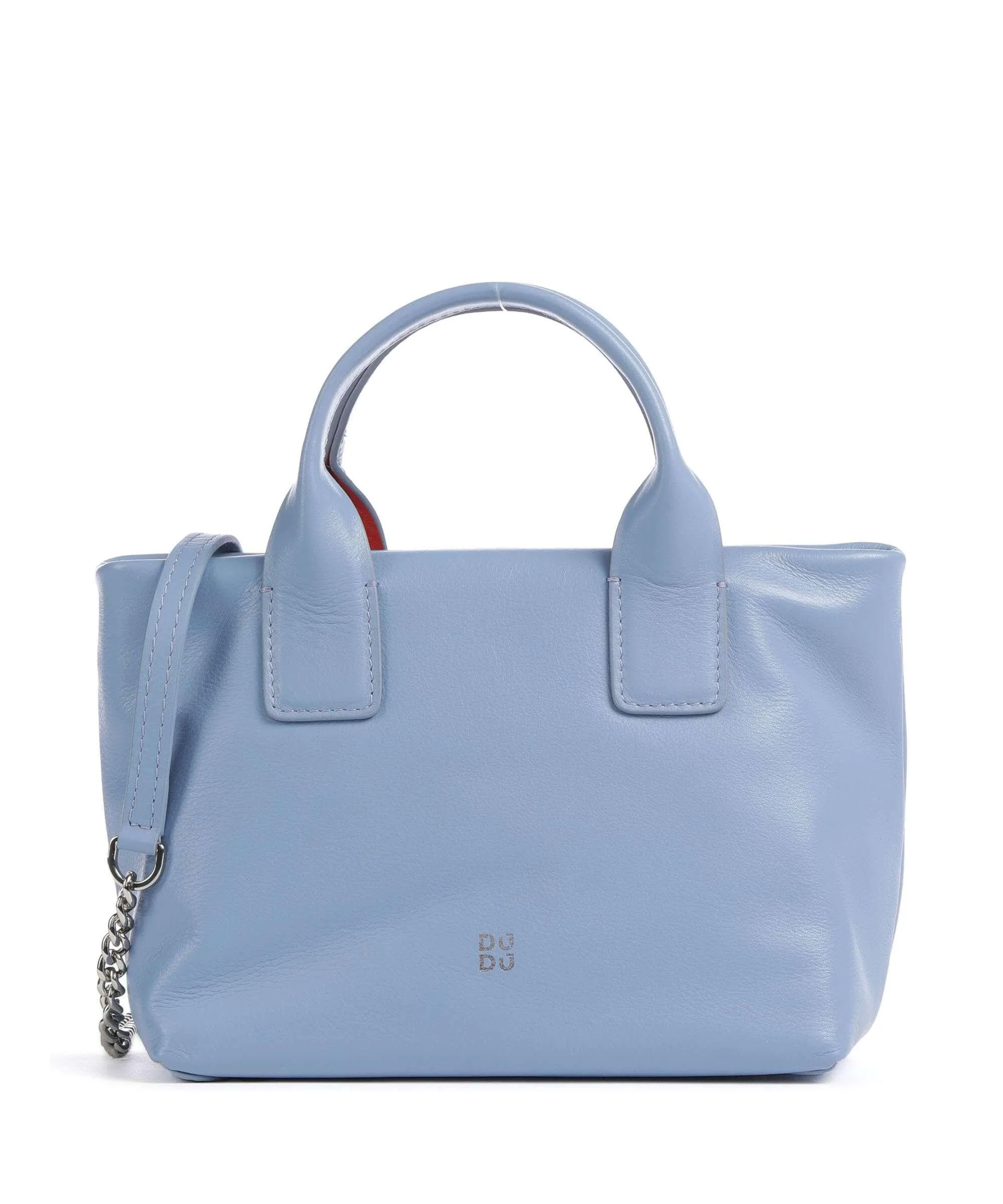  DuDu Bags Ibiza Borsa a tracolla pelle di vitello finemente grana blu-grigio  