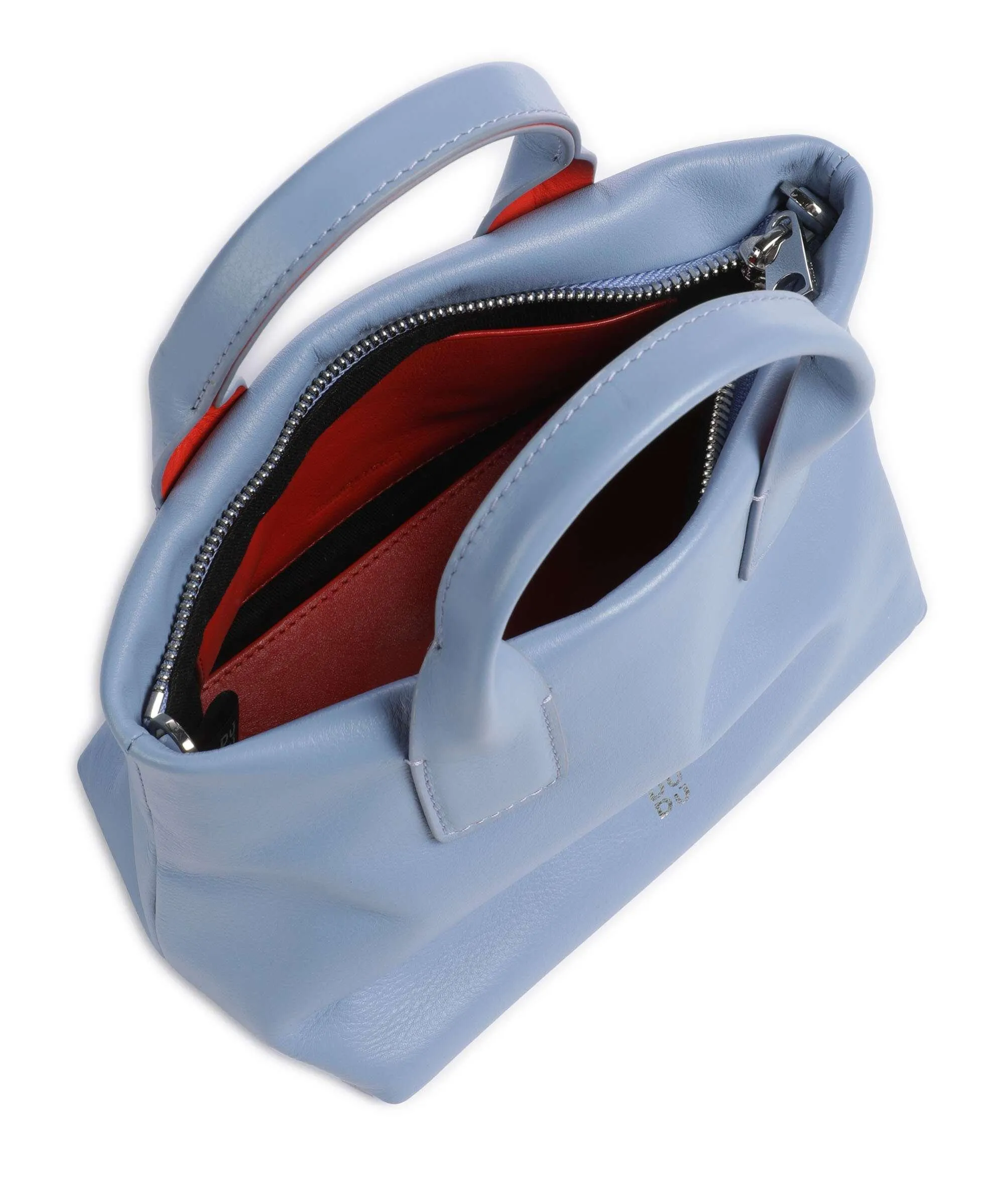  DuDu Bags Ibiza Borsa a tracolla pelle di vitello finemente grana blu-grigio  
