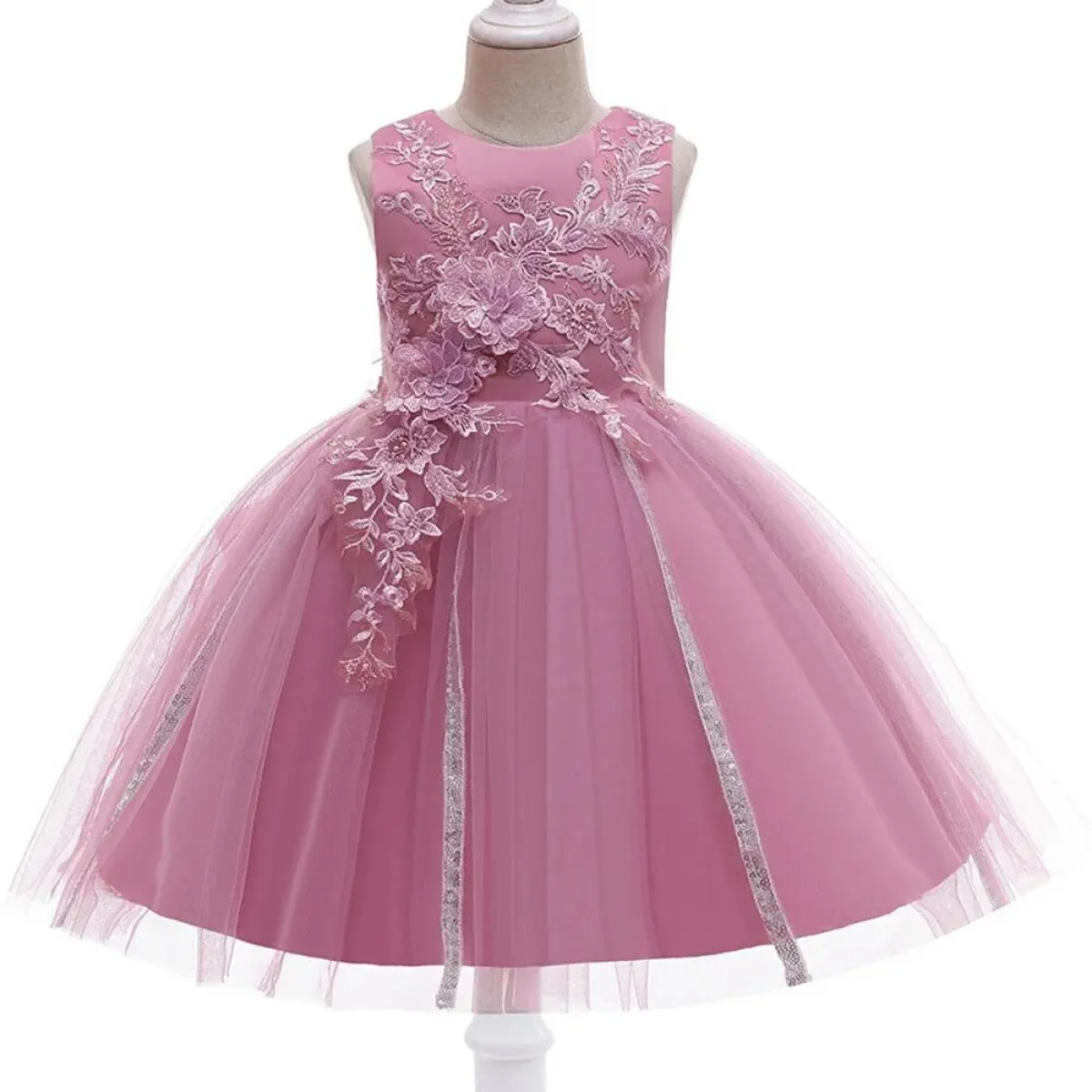 Elegante abito da festa per ragazza di fiore per matrimonio, compleanno, formale, tutù di gala, abito da sera per bambini, costu