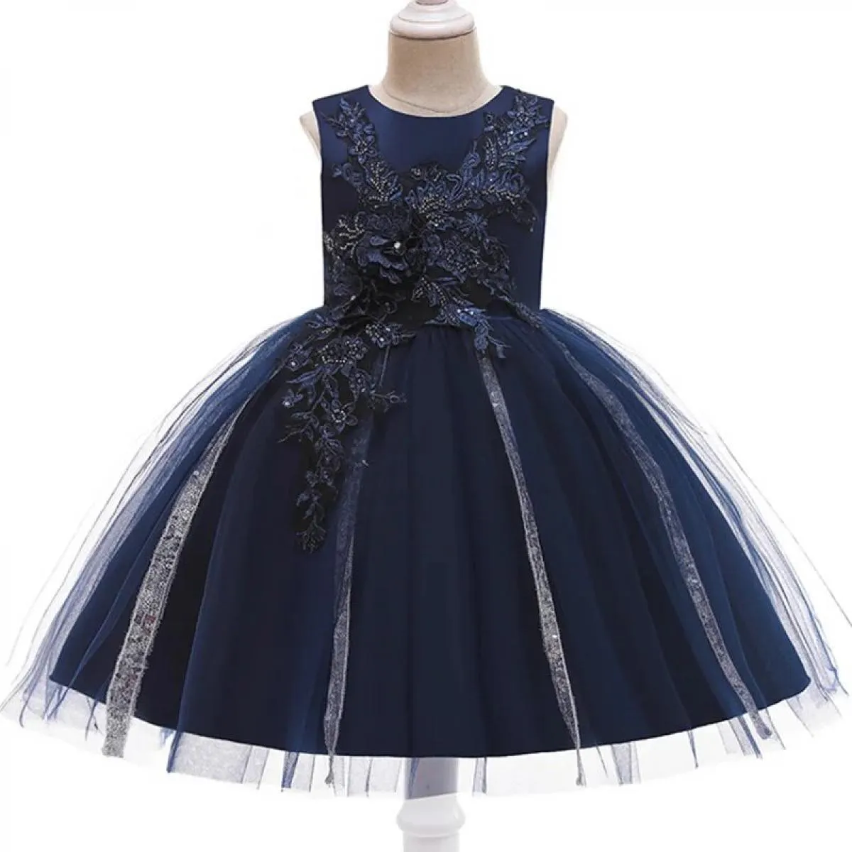 Elegante abito da festa per ragazza di fiore per matrimonio, compleanno, formale, tutù di gala, abito da sera per bambini, costu