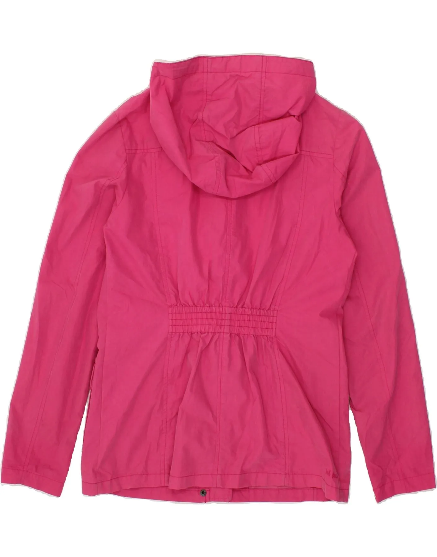 FAT FACE Womens Hooded Duffle Jacket UK 10 Small Pink Cotton