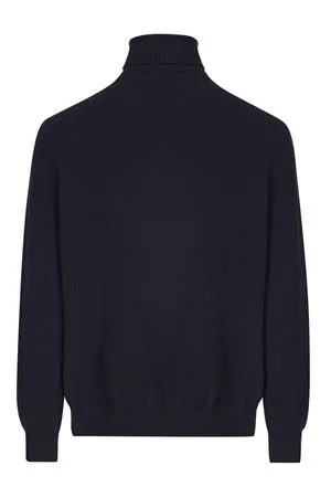 FAY Abbigliamento,Maglieria Maglione a collo alto in lana vergine blu navy 