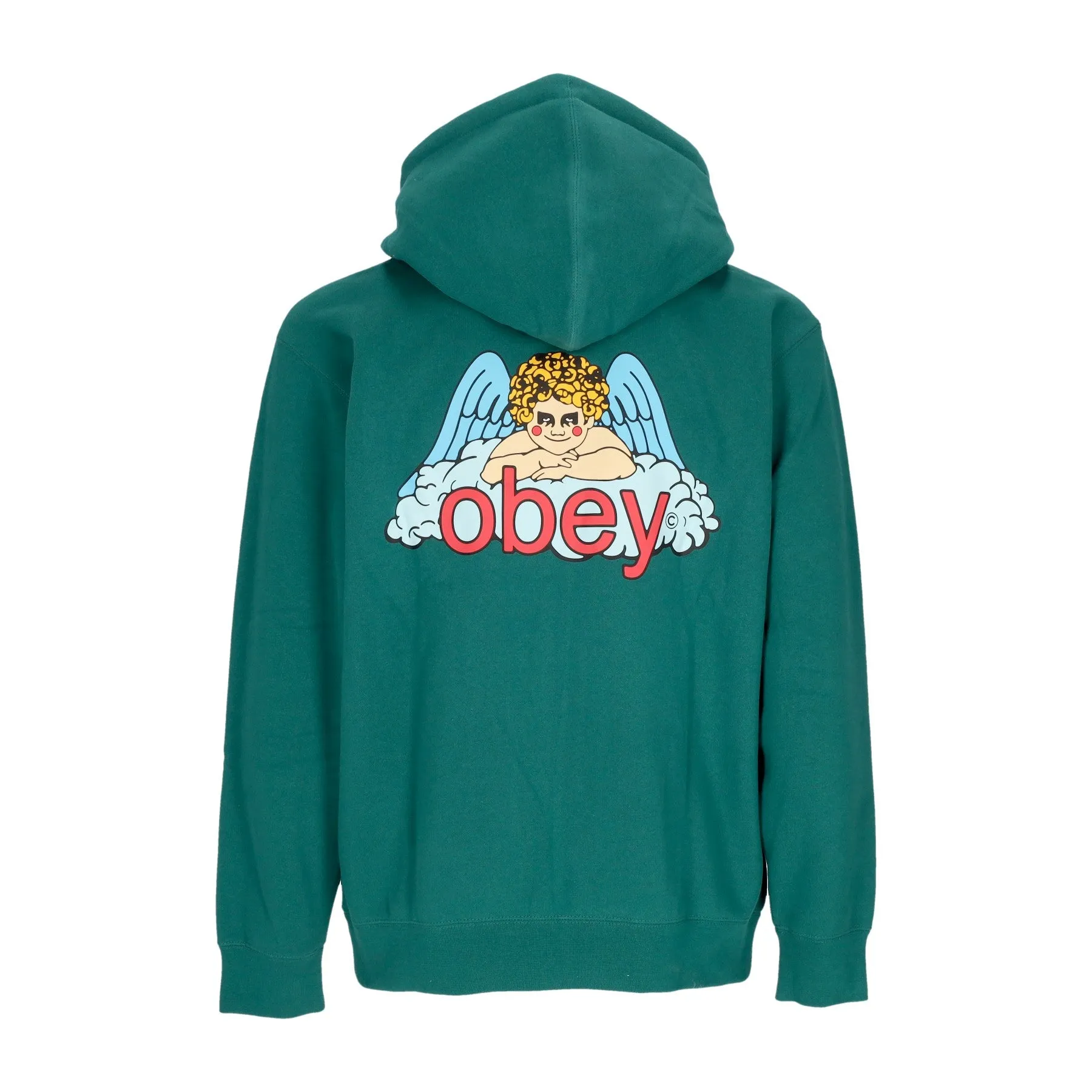 Felpa Cappuccio Zip Uomo Heaven Angel Premium Zip Hooded Fleece Adventure Green
