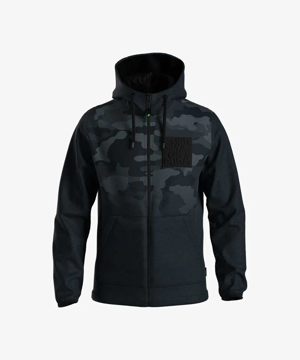FELPA FULL ZIP CAMOUFLAGE NERO