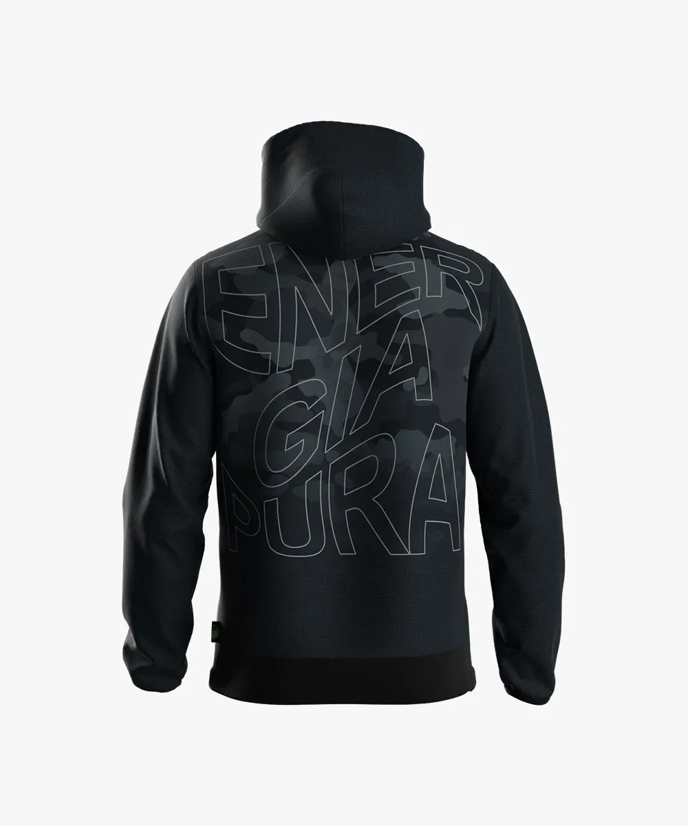 FELPA FULL ZIP CAMOUFLAGE NERO