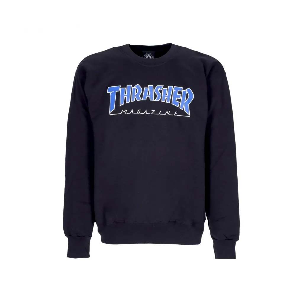 felpa girocollo uomo outlined crewneck BLACK/BLUE
