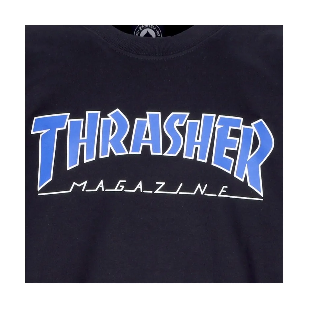 felpa girocollo uomo outlined crewneck BLACK/BLUE